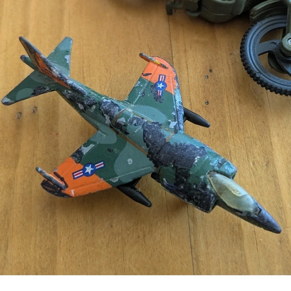 Matchbox Sky Busters Harrier SB 27 US Marines Diecast Military Jet Green Camo